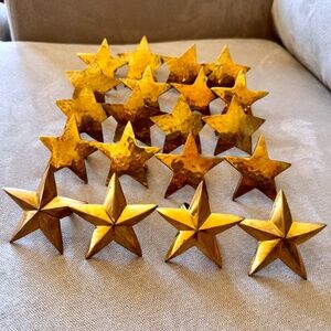 20 Brass Star shaped Napkin Rings Made in INDIA
